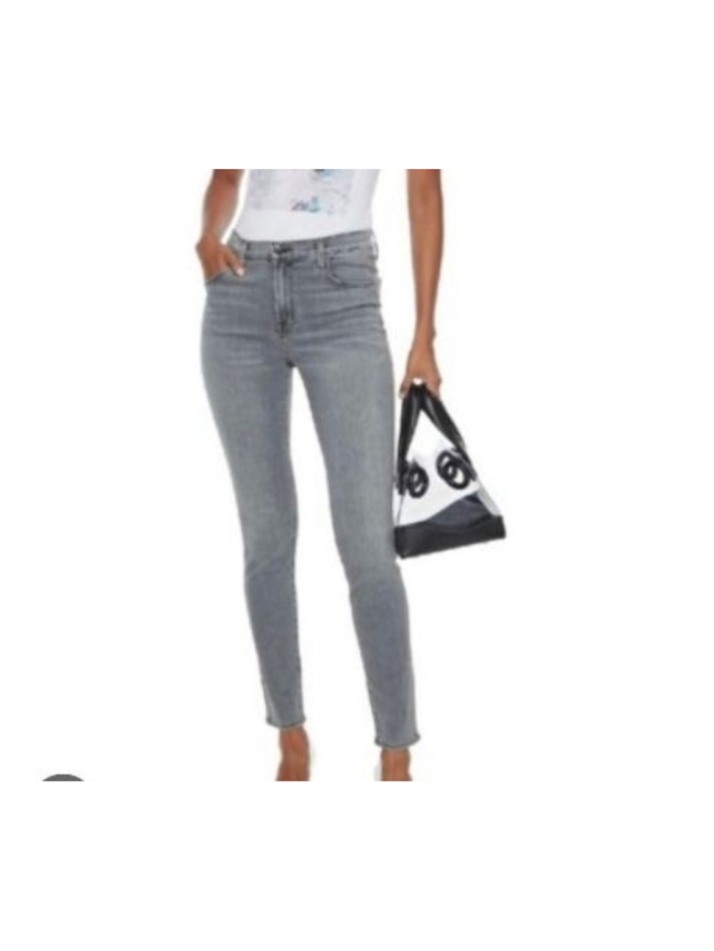 Women's Baddie J Brand Skinny Jeans Size 26 Gray Quiet Luxe Stretch Slimming